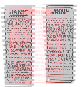 5 x 7 in. NFPA Sprinkler System Warning Sign